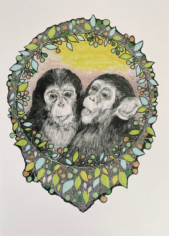 "Monkeyfriend" Card A5