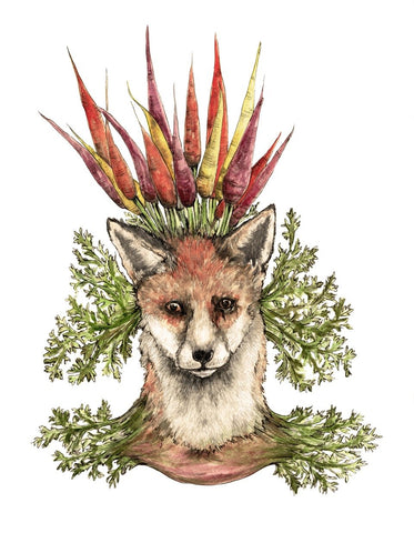 "Foxy carrot" Fine ArtPrint 30x42 cm