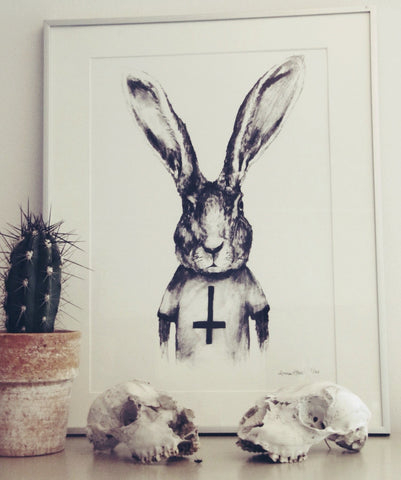 "Satans hare" FineArtPrint 30x42cm